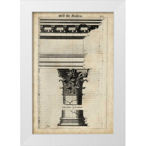 Ancient Architecture II White Modern Wood Framed Art Print by Evelyn, John