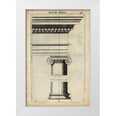 Ancient Architecture VI White Modern Wood Framed Art Print by Evelyn, John