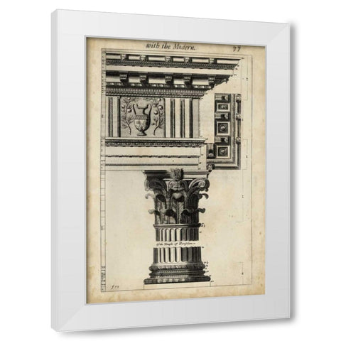 Ancient Architecture VII White Modern Wood Framed Art Print by Evelyn, John