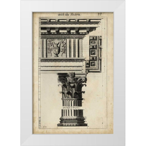 Ancient Architecture VII White Modern Wood Framed Art Print by Evelyn, John