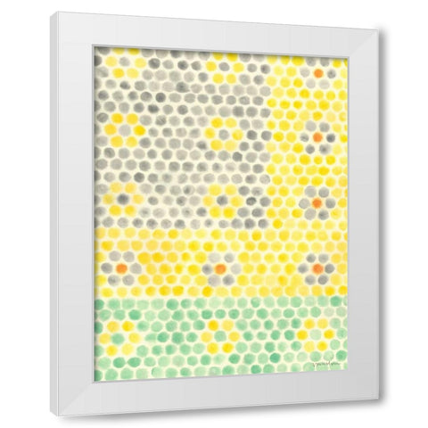 Floral Linoleum I White Modern Wood Framed Art Print by Lam, Vanna
