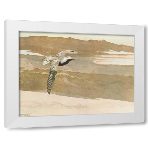 Soaring White Modern Wood Framed Art Print by Sutton, George