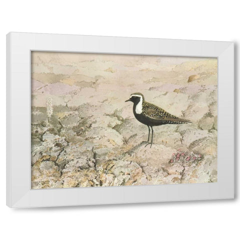 Perched White Modern Wood Framed Art Print by Sutton, George