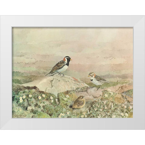 Gathering White Modern Wood Framed Art Print by Sutton, George