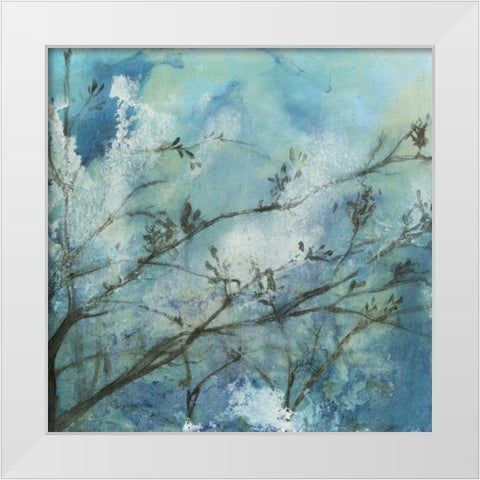 Moonlit Branches I White Modern Wood Framed Art Print by Goldberger, Jennifer