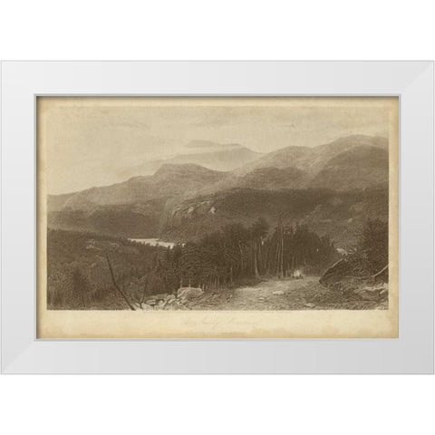 The Smoky Mountains White Modern Wood Framed Art Print by R. Hinshelwood