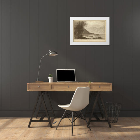 The Susquehana White Modern Wood Framed Art Print by R. Hinshelwood