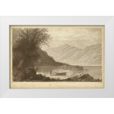 The Susquehana White Modern Wood Framed Art Print by R. Hinshelwood