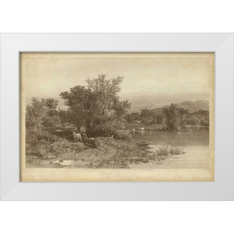 The Housatonic White Modern Wood Framed Art Print by R. Hinshelwood