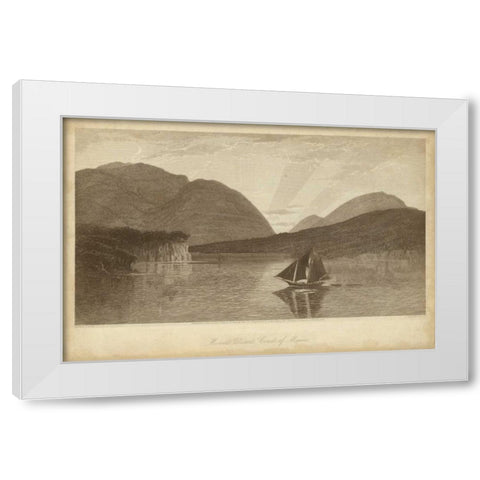 Mount Desert Coast of Maine White Modern Wood Framed Art Print by R. Hinshelwood