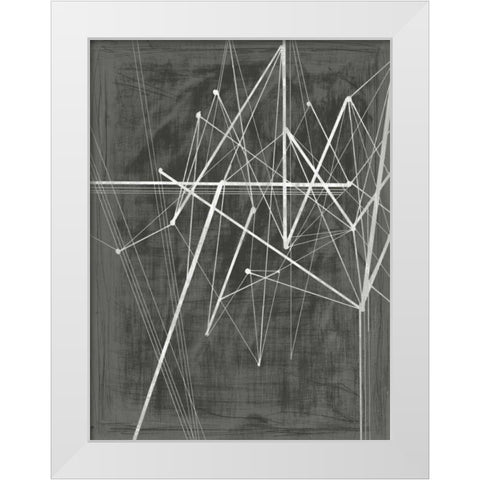 Vertices II White Modern Wood Framed Art Print by Harper, Ethan