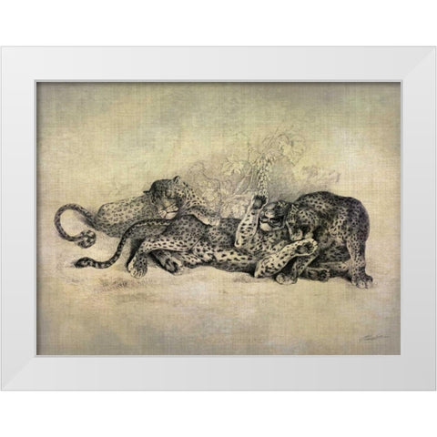 Big Cats I White Modern Wood Framed Art Print by Butler, John