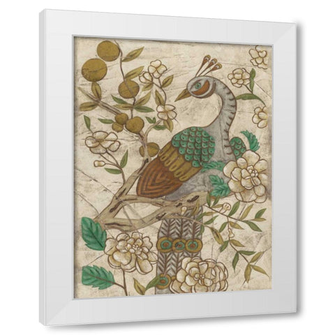 Chinoiserie Pheasant II White Modern Wood Framed Art Print by Zarris, Chariklia