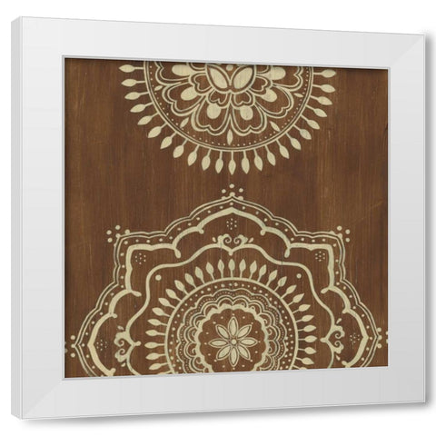 Weathered Mandala I White Modern Wood Framed Art Print by Vess, June Erica