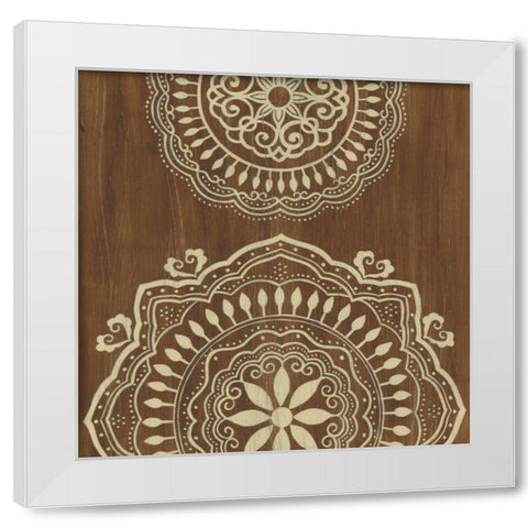 Weathered Mandala IV White Modern Wood Framed Art Print by Vess, June Erica