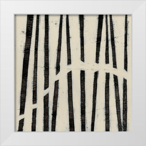 Hieroglyph I White Modern Wood Framed Art Print by Vess, June Erica