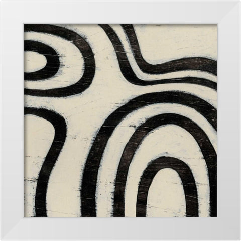 Hieroglyph X White Modern Wood Framed Art Print by Vess, June Erica