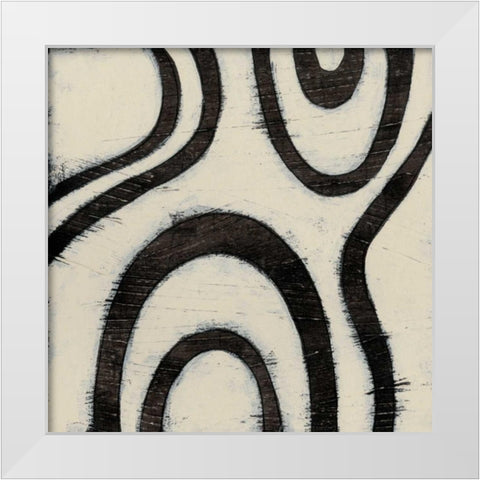 Hieroglyph XIII White Modern Wood Framed Art Print by Vess, June Erica