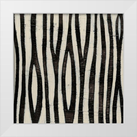 Hieroglyph XVI White Modern Wood Framed Art Print by Vess, June Erica