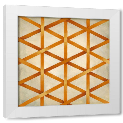 Woven Symmetry IV White Modern Wood Framed Art Print by Zarris, Chariklia