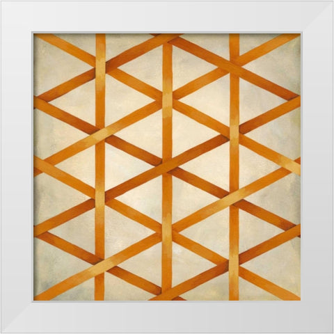 Woven Symmetry IV White Modern Wood Framed Art Print by Zarris, Chariklia