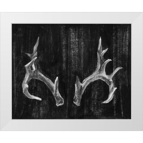 Rustic Antlers I White Modern Wood Framed Art Print by Harper, Ethan