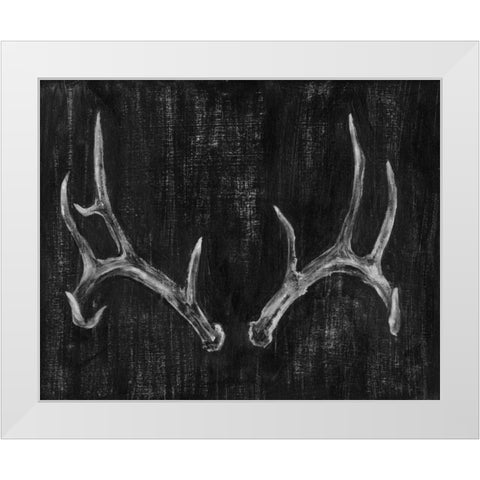 Rustic Antlers II White Modern Wood Framed Art Print by Harper, Ethan