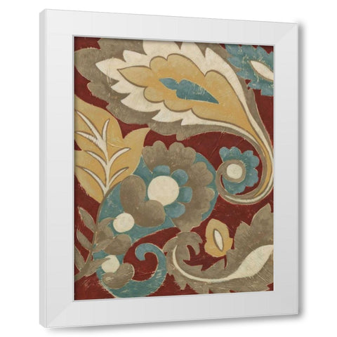 Provincial Paisley I White Modern Wood Framed Art Print by Zarris, Chariklia