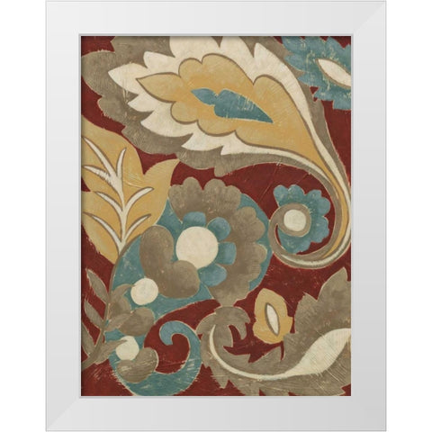 Provincial Paisley I White Modern Wood Framed Art Print by Zarris, Chariklia