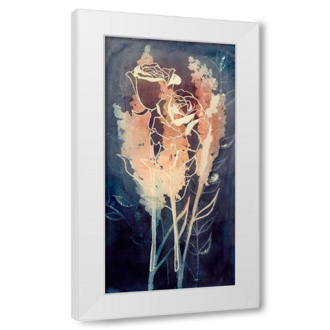 Flowers at Midnight I White Modern Wood Framed Art Print by Popp, Grace