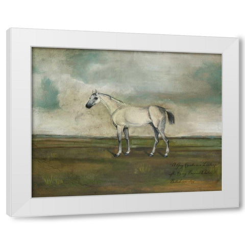 A Grey Hunter in a Landscape White Modern Wood Framed Art Print by McCavitt, Naomi