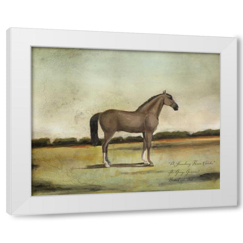 A Strawberry Roan Hunter White Modern Wood Framed Art Print by McCavitt, Naomi