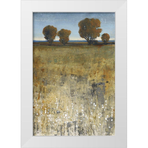 Distant Trees I White Modern Wood Framed Art Print by OToole, Tim
