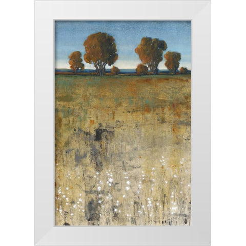 Distant Trees II White Modern Wood Framed Art Print by OToole, Tim