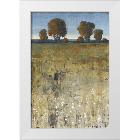 Distant Trees II White Modern Wood Framed Art Print by OToole, Tim