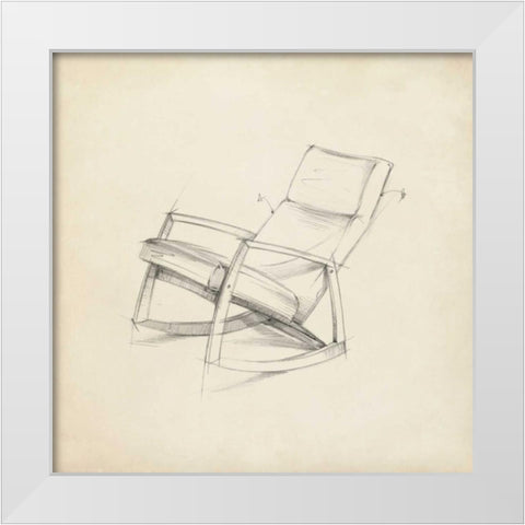 Mid Century Furniture Design IV White Modern Wood Framed Art Print by Harper, Ethan