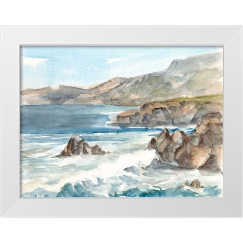 Coastal Watercolor II White Modern Wood Framed Art Print by Harper, Ethan