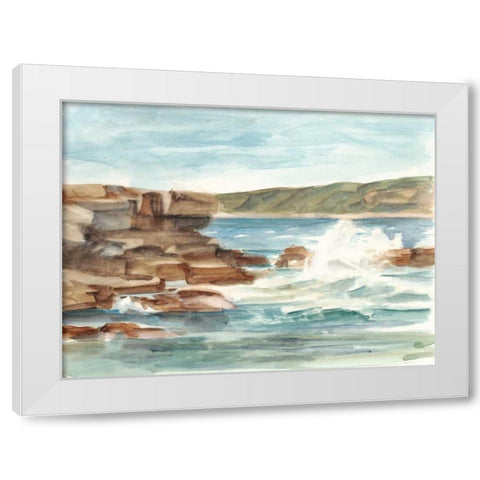 Coastal Watercolor III White Modern Wood Framed Art Print by Harper, Ethan