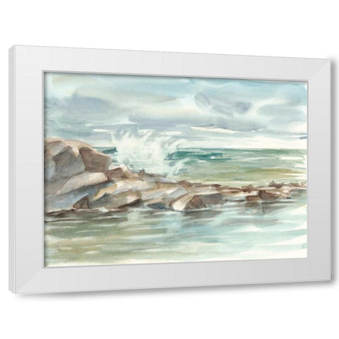 Coastal Watercolor IV White Modern Wood Framed Art Print by Harper, Ethan