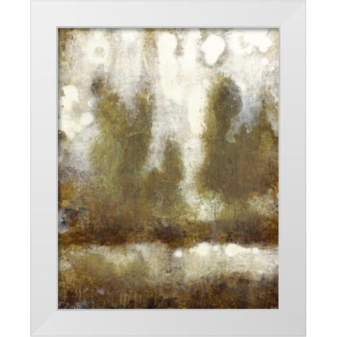 Gilded Tree Silhouette I White Modern Wood Framed Art Print by OToole, Tim