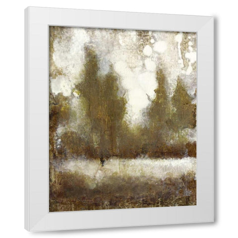 Gilded Tree Silhouette II White Modern Wood Framed Art Print by OToole, Tim