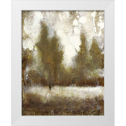 Gilded Tree Silhouette II White Modern Wood Framed Art Print by OToole, Tim