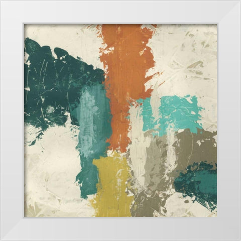 City Signals II White Modern Wood Framed Art Print by Vess, June Erica