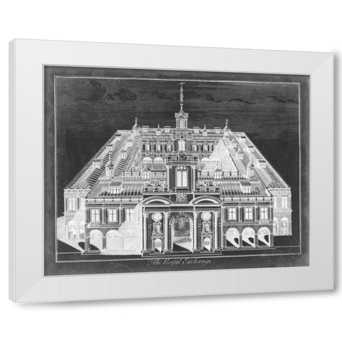 The Royal Exchange White Modern Wood Framed Art Print by Vision Studio
