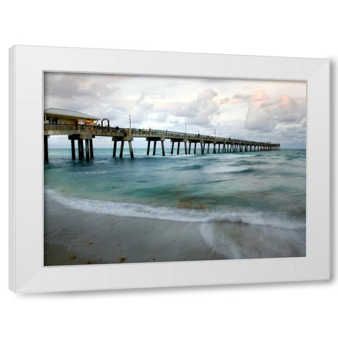 Slow Motion Ocean I White Modern Wood Framed Art Print by Head, Danny