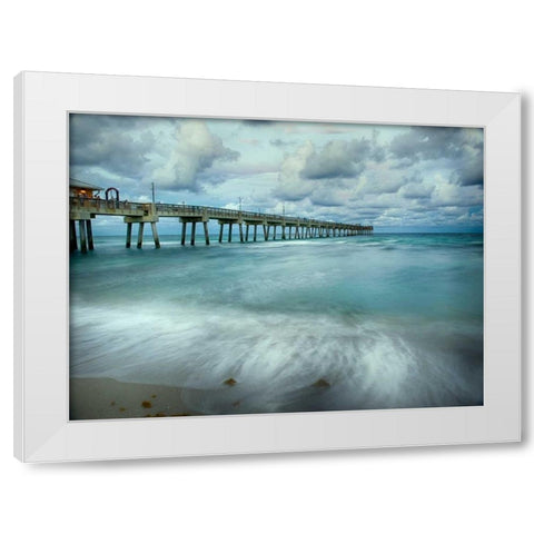 Slow Motion Ocean II White Modern Wood Framed Art Print by Head, Danny