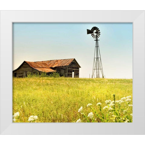 Simple Times White Modern Wood Framed Art Print by Head, Danny