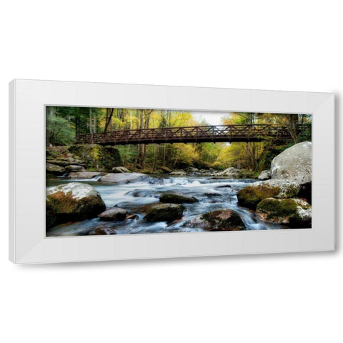 On the Rocks Panorama White Modern Wood Framed Art Print by Head, Danny