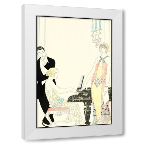 Arte Deco Fashion I White Modern Wood Framed Art Print by Unknown