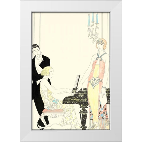 Arte Deco Fashion I White Modern Wood Framed Art Print by Unknown